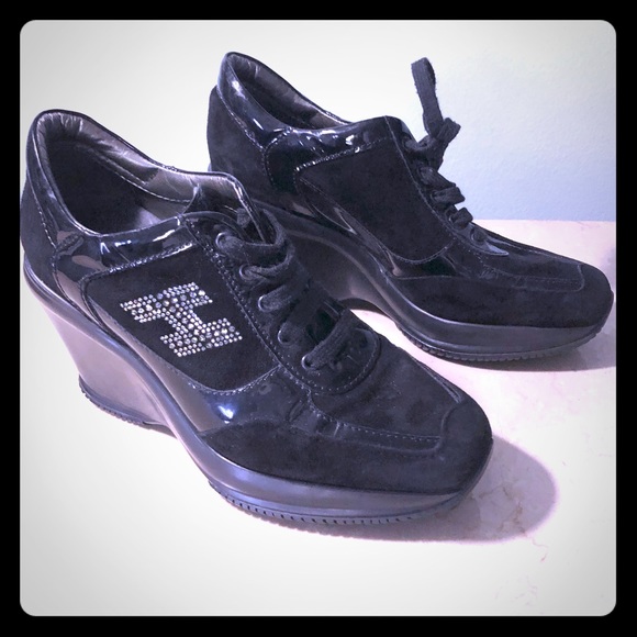hogan wedge sneakers